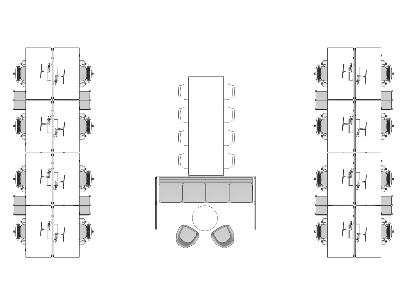 A line drawing viewed from above -Clubhouse 023 EUR