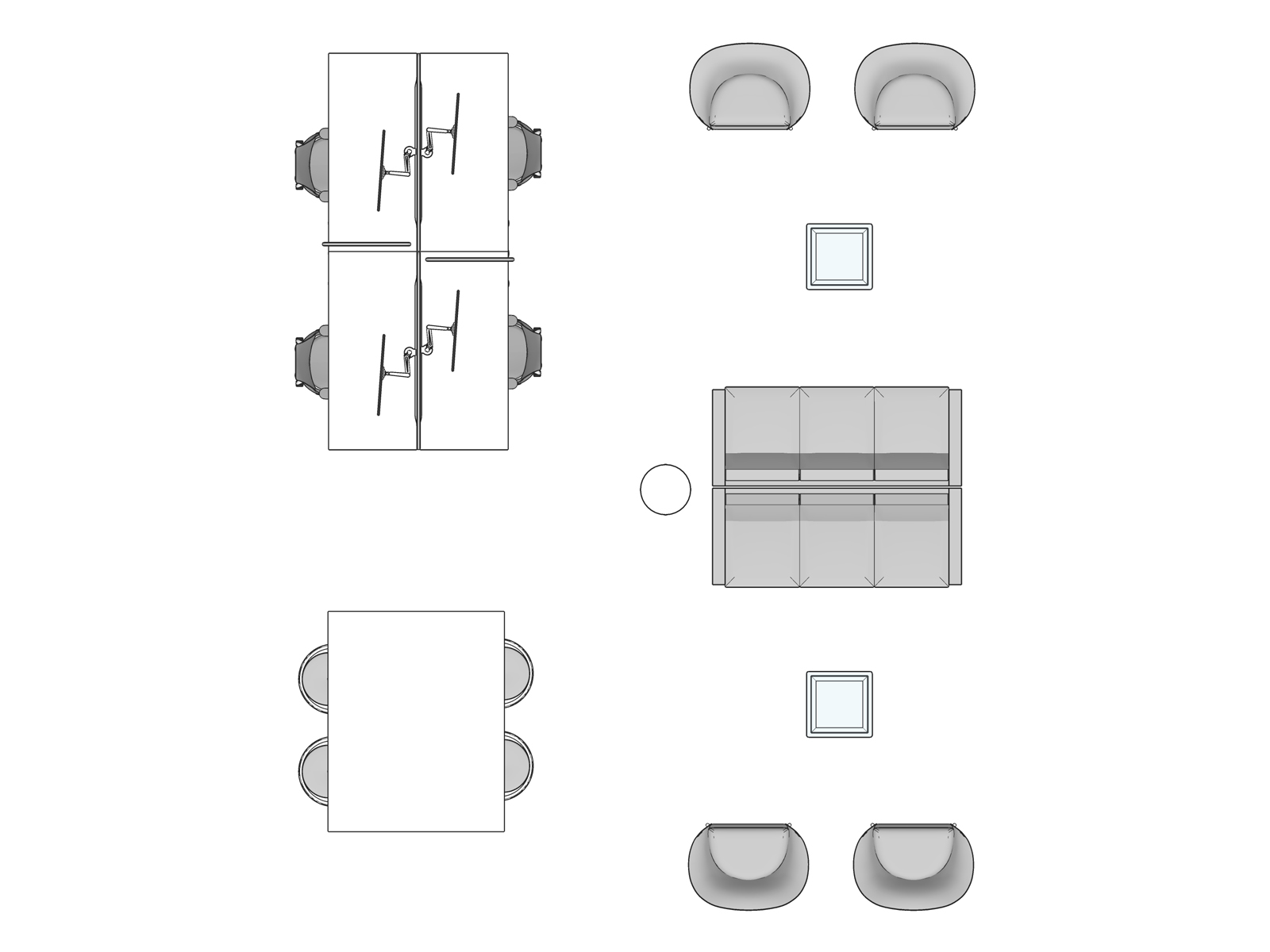 A line drawing viewed from above - Clubhouse 100 EUR