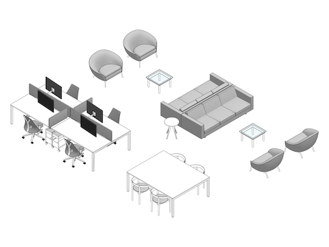 A line drawing - Clubhouse 100 EUR