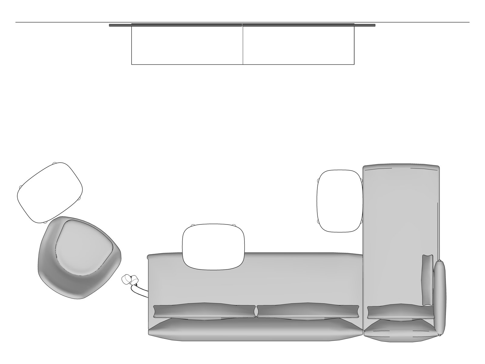 A line drawing viewed from above -Cove 033 EUR