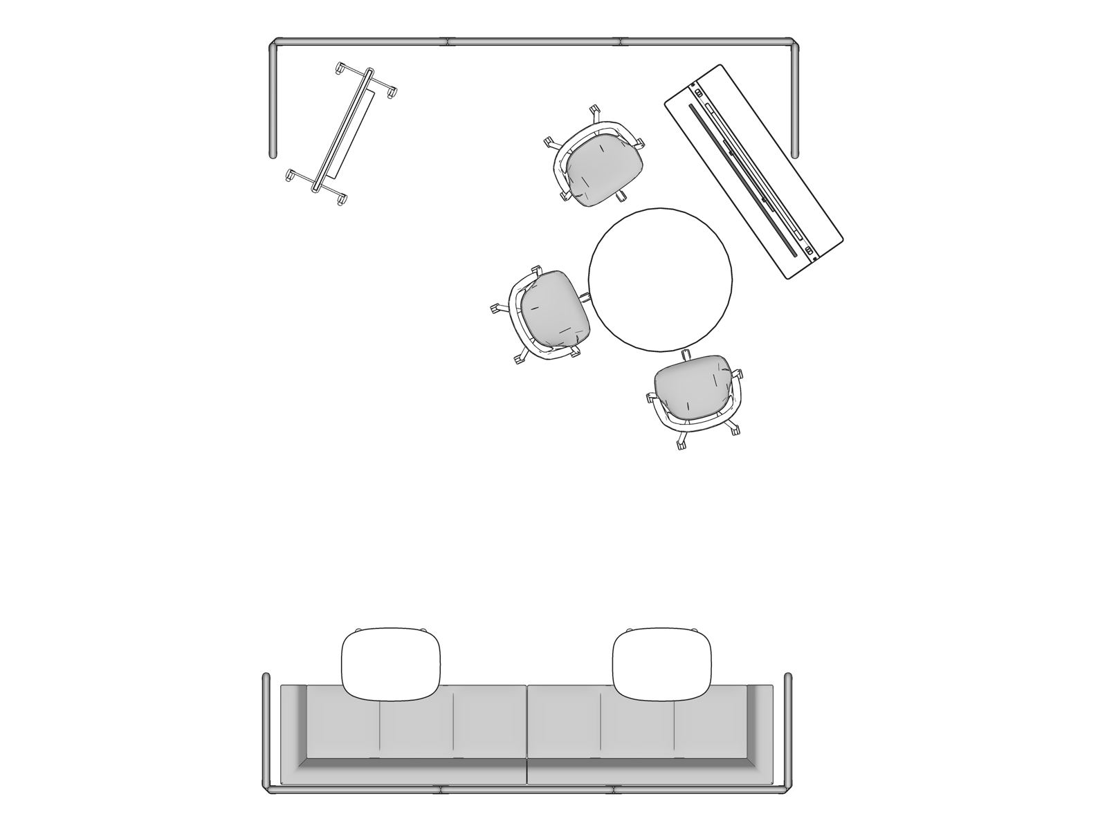 A line drawing viewed from above -Enclave 100 EUR