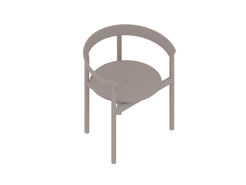 A generic rendering - Comma Chair–With Arms–Upholstered Seat