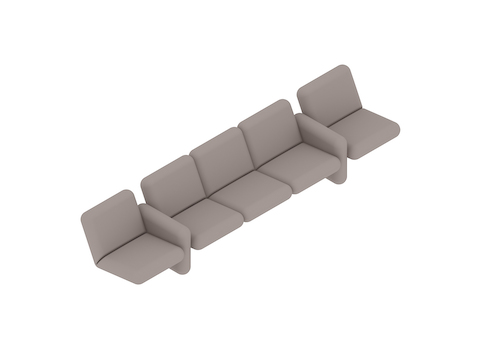 A generic rendering - Wilkes Modular Sofa Group–5-Seat