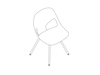 A line drawing - Zeph Side Chair–Armless