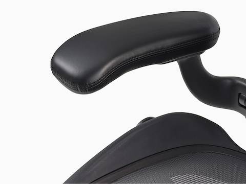 Detail view of the arm on an Aeron ESD Chair.