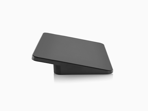 Profile view of a black Formwork Media Stand.