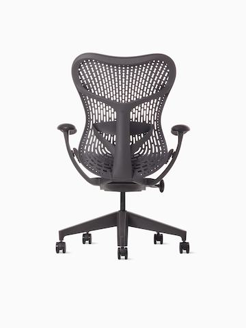 Rear view of a Mirra 2 Chair with TriFlex back in graphite.