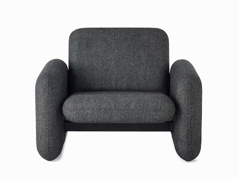 Front view of a Wilkes Modular Sofa Group Chair in grey.