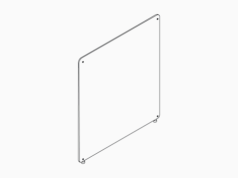 A line drawing of Bound Freestanding Screen