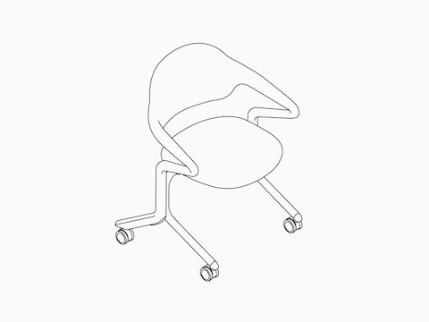 A line drawing – Fuld Nesting Chair