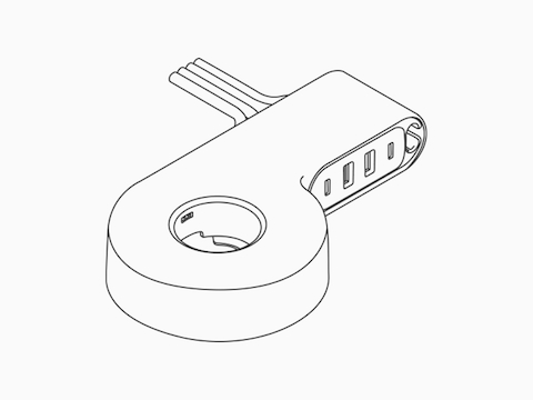 A line drawing of Ondo Connectivity Module. Select to go to the Specs page.