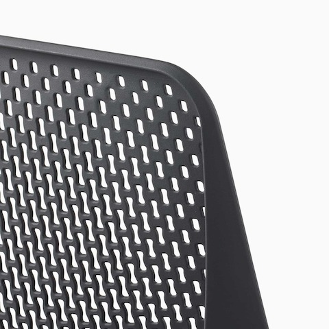 A close-up of a Verus Stool Triflex back.