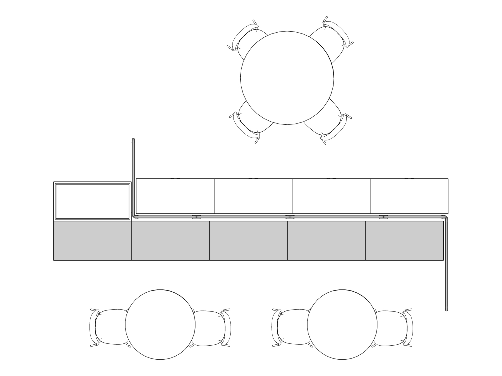 A line drawing viewed from above - Landing 001 EUR