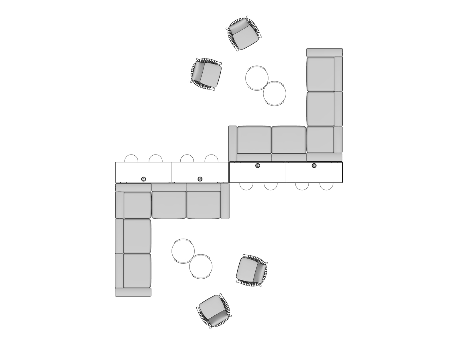 A line drawing viewed from above -Landing 022 EUR