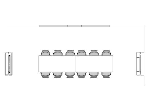 A line drawing viewed from above -Landing 027 EUR