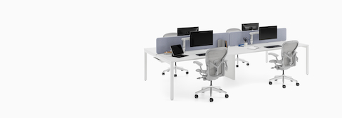 A back-to-back benching solution with Layout Studio and Bound Screens.