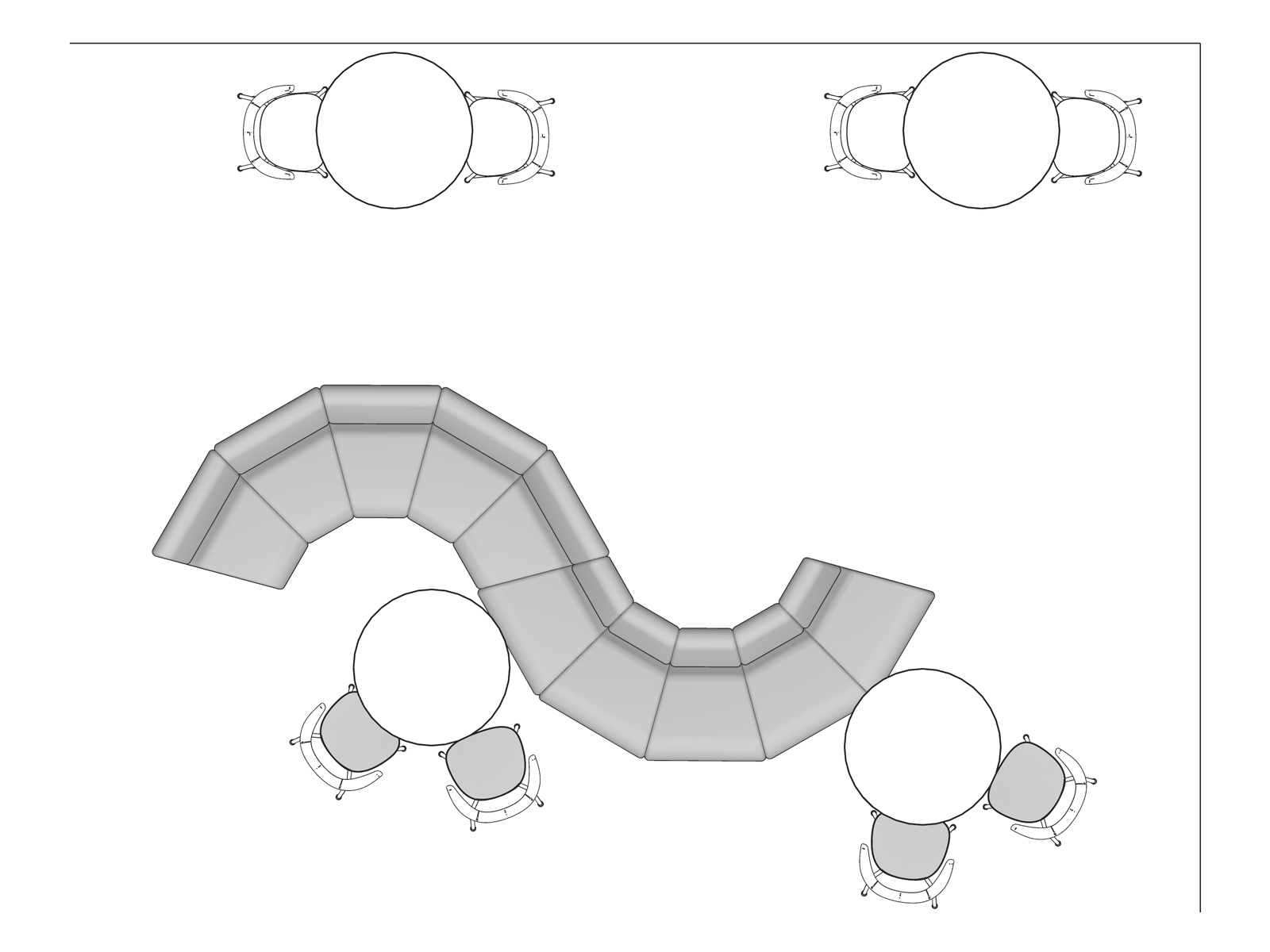 A line drawing viewed from above -Plaza 018 EUR