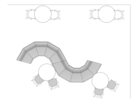 A line drawing viewed from above -Plaza 018 EUR