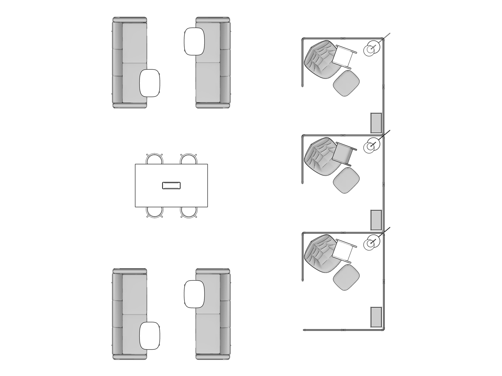 A line drawing viewed from above -Plaza 027 EUR
