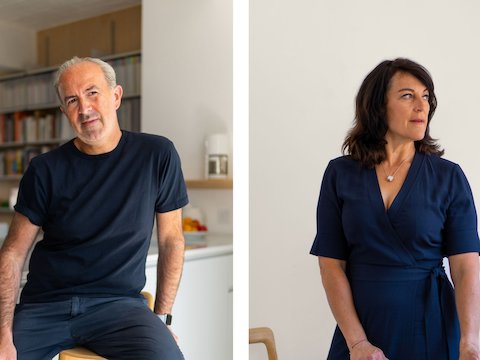 Select to learn more about product designers Sam Hecht and Kim Colin and their products, design thinking, and awards.