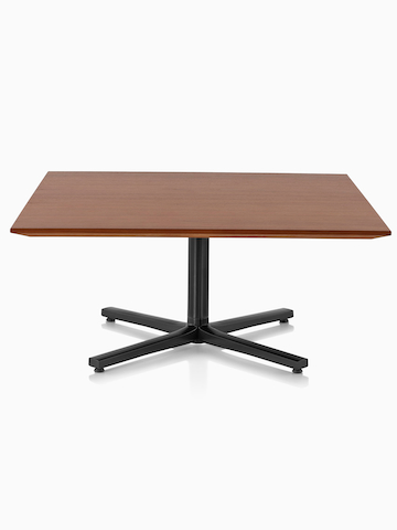 A square Everywhere Table with a medium wood finish. Select to go to the Everywhere Tables product page.