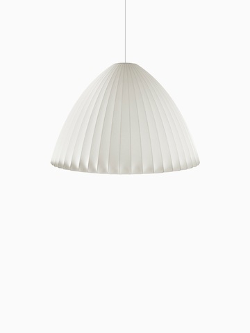 A white hanging lamp.