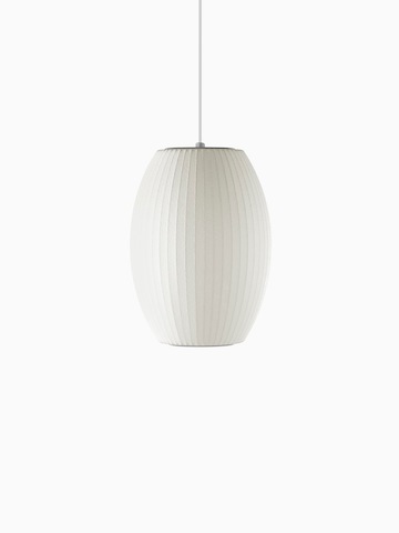 A white hanging lamp.
