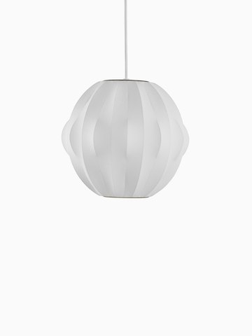 A white hanging lamp.
