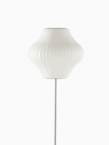 A white floor lamp.