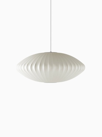 A white hanging lamp.